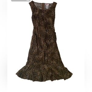 Vintage Leopard Animal Print Casual Dress